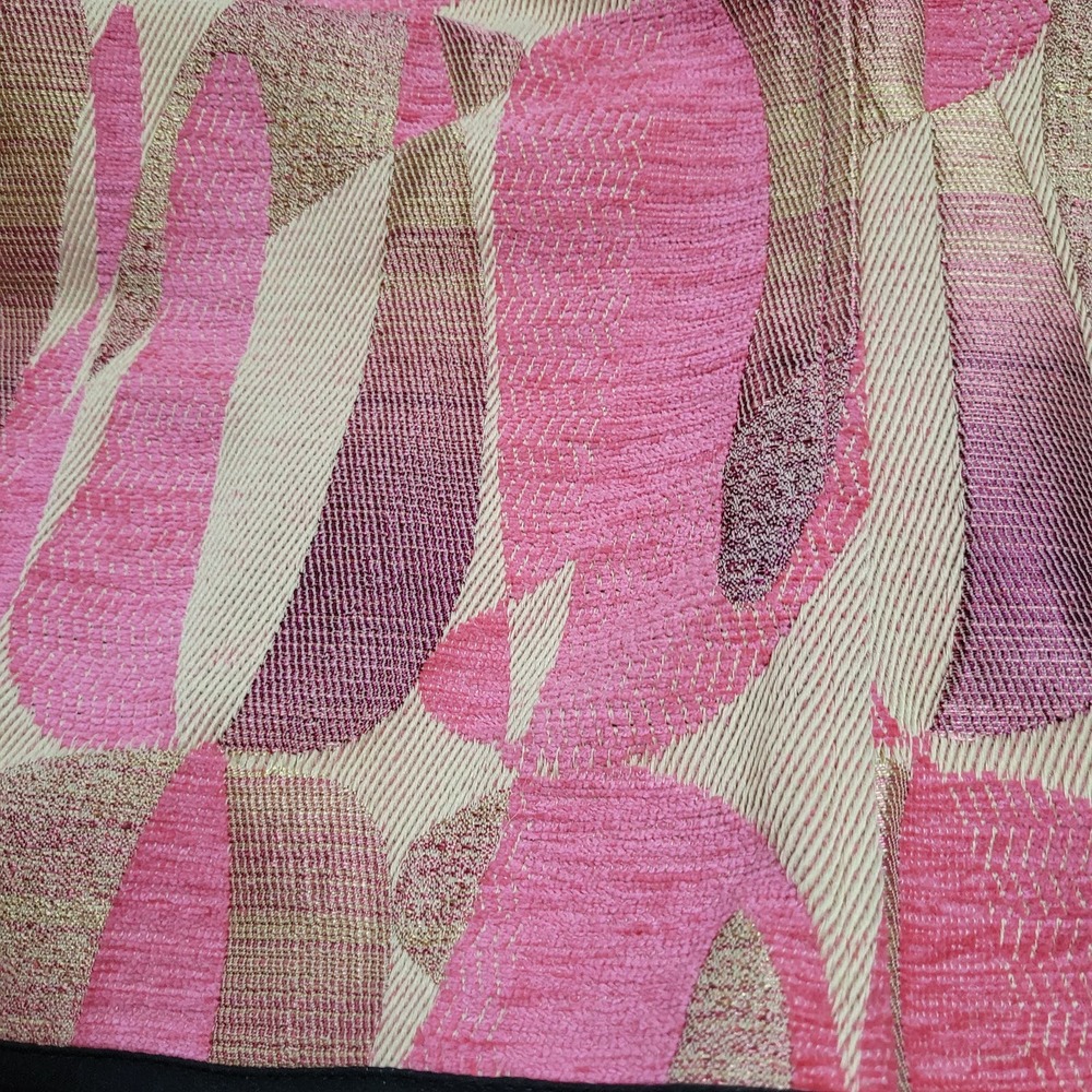 Khangura vintage tapestry geometric pink black blazer made in USA - Picture 5 of 6
